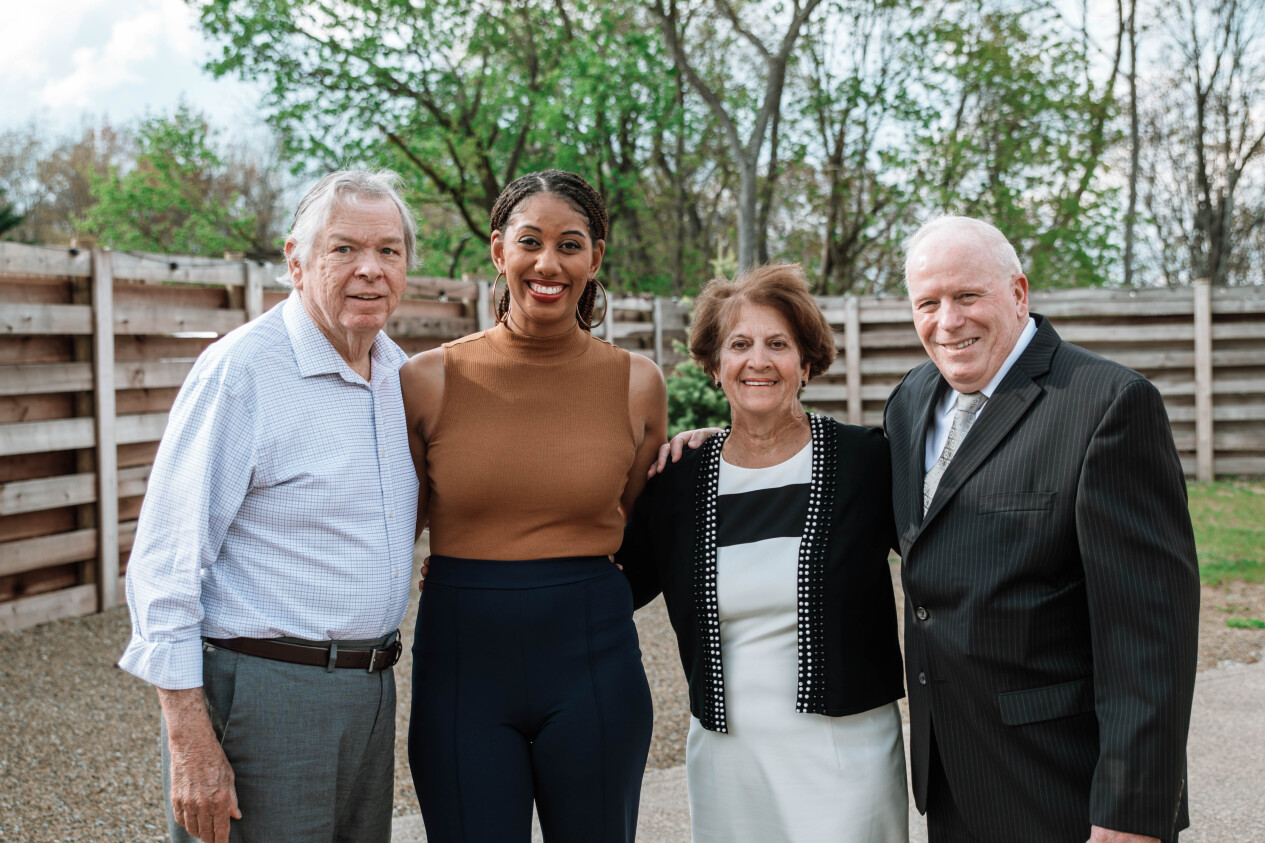 Left to Right: Robert &quot;Bob&quot; Darby, Dr. Renee Brown-Antonelli, Dr. Arlene Hall, and Coach John M. DeRiggi
