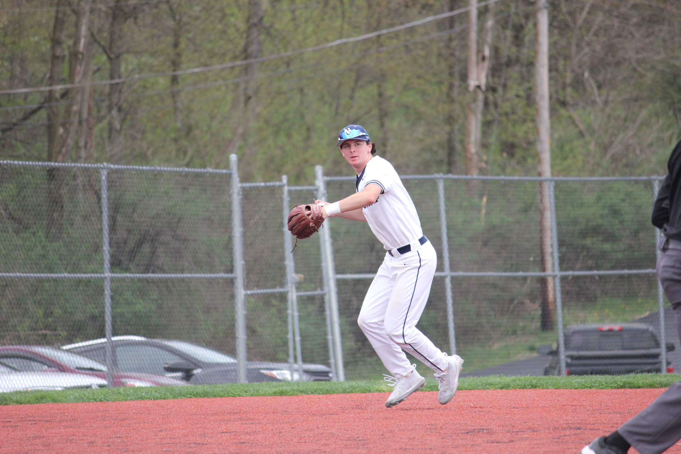 Sonntag with a throw from third base.