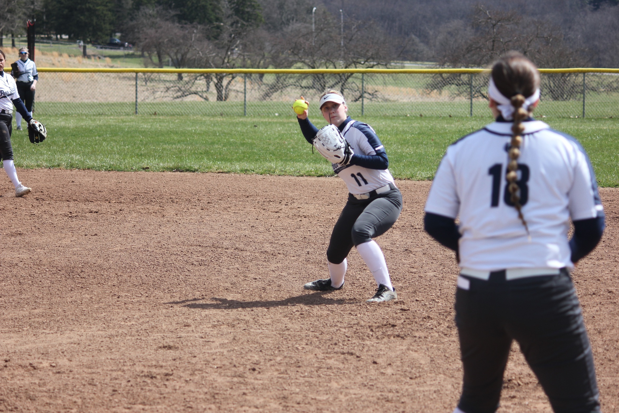 Courtney Biswick putting the ball into play